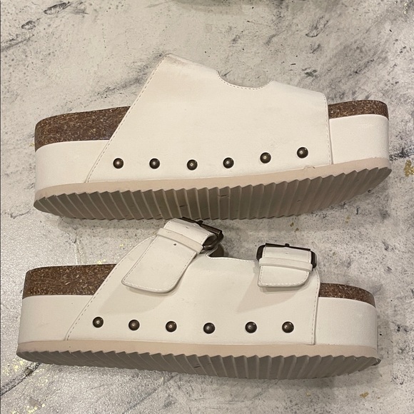 Altar’D State White Platform Sandals with Buckles size 7 - Picture 5 of 7